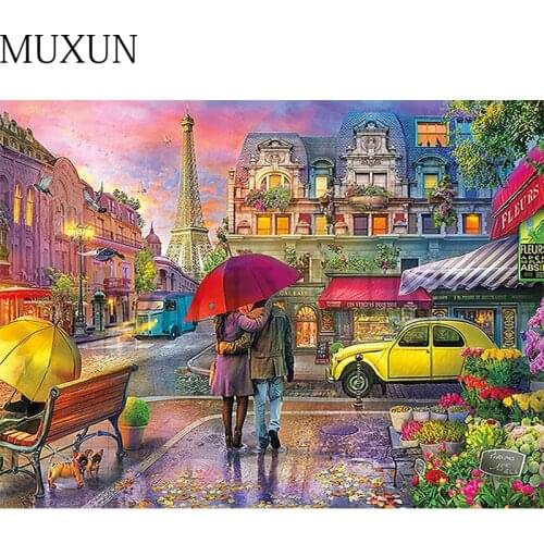 Muxun New Arrivals Diamond Painting Umbrella Full Drill Round/Square Rhinestone Pictures Diamond Embroidered Couple Sale X0186