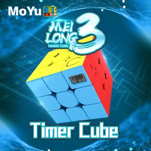 New MoYu meilong 3x3x3 Magic Timer cube stickerless puzzle cubes professional cubo magico educational toys for students