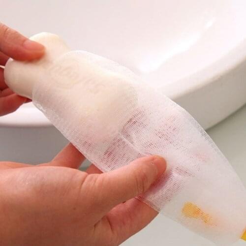 Facial Cleanser Manual Foaming Net Bag Shower Soap Bags With Lanyard Exfoliating Soap Saver Pouch Bath Washing Tools