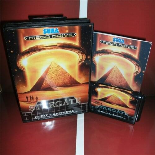 Stargate EU Cover with Box and Manual For Sega Megadrive Genesis Video Game Console 16 bit MD card