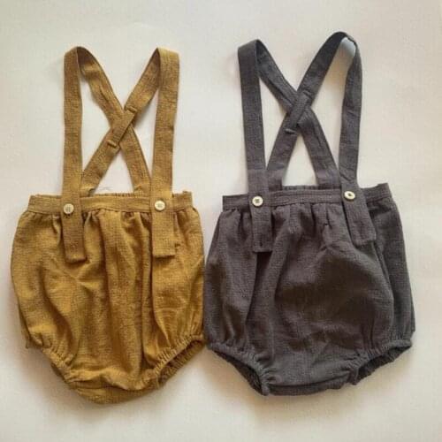 Newborn Baby Girls Shorts summer Summer Diaper Corduroy Suspender Bread Shorts Infant Casual Girl Bloomers Boutique Bib Pants