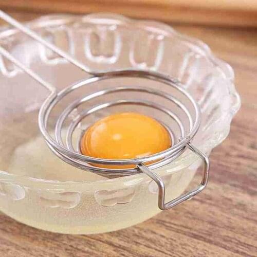 Stainless Steel Egg White Yolk White Separator Long Handle Kitchen Cooking Tools