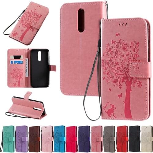 Sunjolly Tree PU Leather Case for Redmi 8 Flip Wallet Card Slot Stand Holder Phone Cover coque for Xiaomi Redmi 8 Cases Bag capa