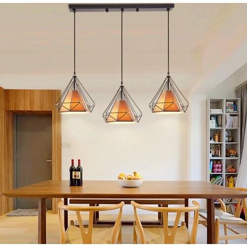 LED Pendant Lights Modern Single Head Iron Hanging Lamp Simple Three Head Aisle For Restaurant Bar Nordic Lighting Fixture 220V