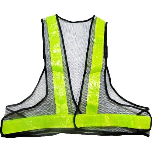 Reflective Safety Security Visibility Vest Gear Stripe Jacket Vest -Black