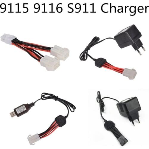 9.6V charger for JYRC 9115 9116 S911 S912 RC Car Parts Battery For 9.6V 800mAh Battery Charge two Batteries at the same time