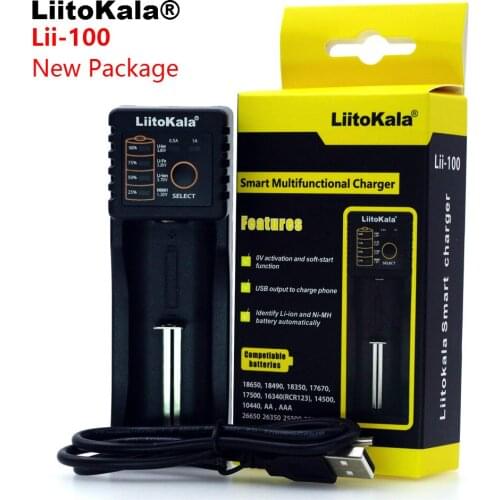 Liitokala Lii-100 1.2 V / 3 V / 3.7 V / 4.25V 18650/26650/18350/16340/18500/AA/AAA battery Charger lii100