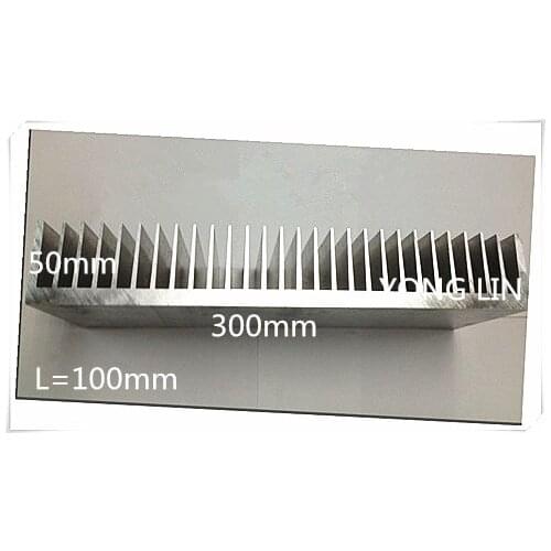 2PCS Aluminum/Aluminum radiator/Heatsink High-power heat sink Aluminum Radiator 100*300*50white customize . high power heatsink