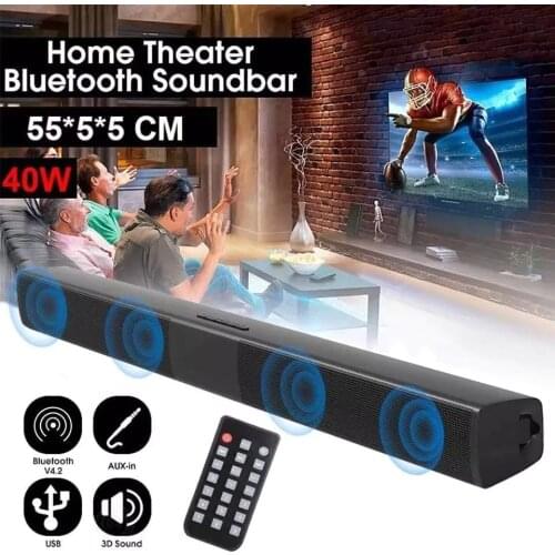 40W Home for Computer 2.1 Subwoofer Bass Stereo Bluetooth Column with Fm AUX TF RCA Music Center Home Audio&TV Speaker