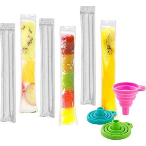 50 Pcs Disposable Ice Popsicle Mold Bagsice Cream DIY Self-styled Bag Tools Mold Freezer Popsicle Molds Ice Pack Icecream Mould