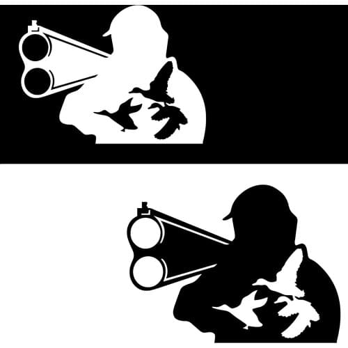 Wild Hunter Car Stickers 15.5 X 11.5cm Self-adhesive and Decals Car Styling Hunting Duck Auto Vinyl Car Accessories 2 Colors