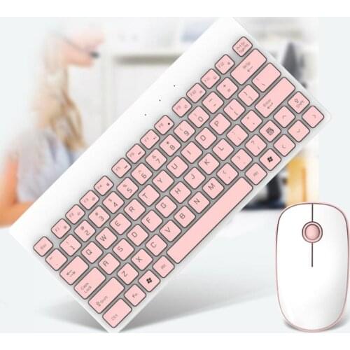 Home Office Wireless Keyboard and Mouse 1500DPI Adjustable USB Rechargeable Mechanical Keyboard Mouse Set for Laptop Computer