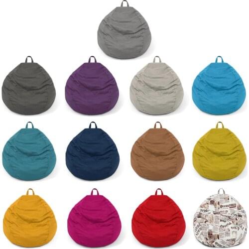 Large Small Lazy BeanBag Sofas Cover Chairs without Filler Lounger Seat Bean Bag Pouf Puff Couch Tatami Living Room