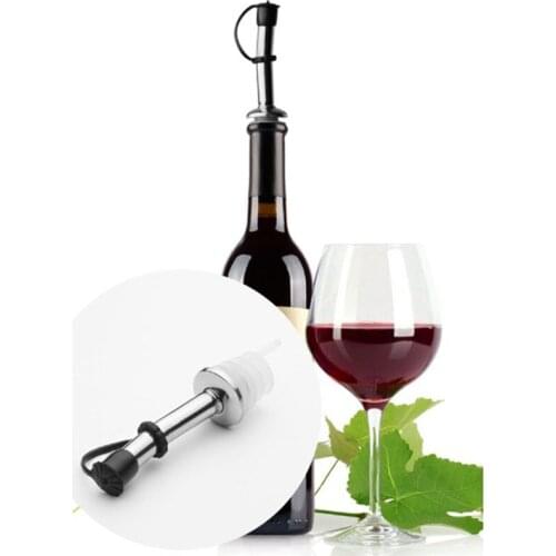 2 In 1 Stainless Steel Wine Bottle Stopper Vacuum Red Wine Cap Sealer Fresh Keeper Bar Tools Kitchen Accessories