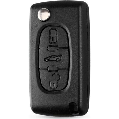 With Battery Holder 3 Buttons Flip Remote Key Case Shell Key Fob for PEUGEOT 407 307 308 607 CE0536 Free Shipping
