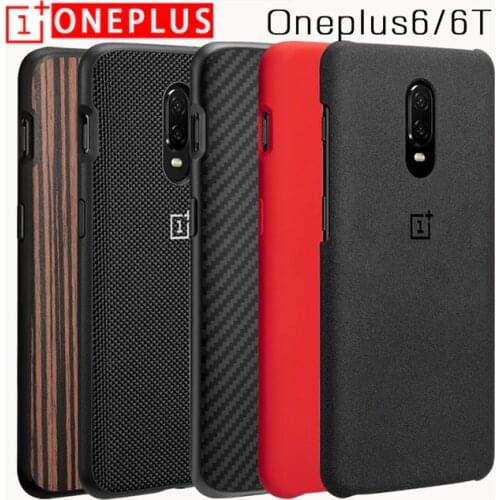Oneplus 6T Case Cover Original Nylon Karbon Ebony Bumper Fitted Case Sandstone ultra cozy One Plus 6T Case Silicone Cover Case