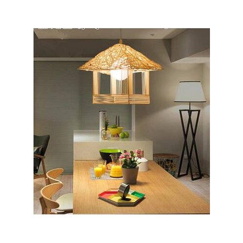House lamp pendant lamp NEW 2017 FREE SHIPPING 3PCS Rattan pendant light rustic lamps rattan lamp single cage lights small ZCL
