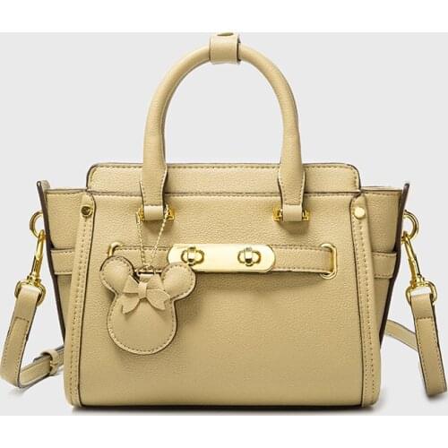 Classical Luxury Desiner Genuine Leather Ladies Tote Bags Bolsa With Pendant Portable Shoulder Handbag For Women