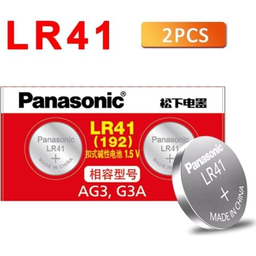 2pcs/lot Panasonic LR41 Button Cell Battery LR 41 SR41 AG3 G3A L736 192 392A Zn/MnO2 1.5V Lithium Coin Batteries Cell