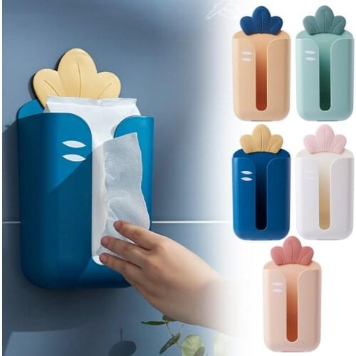 Tissue Box Modern Holder Wall Mounted Tissue Holder Organizer Container Countertop For Kitchen Bathroom Room Office Wc Rolhouder