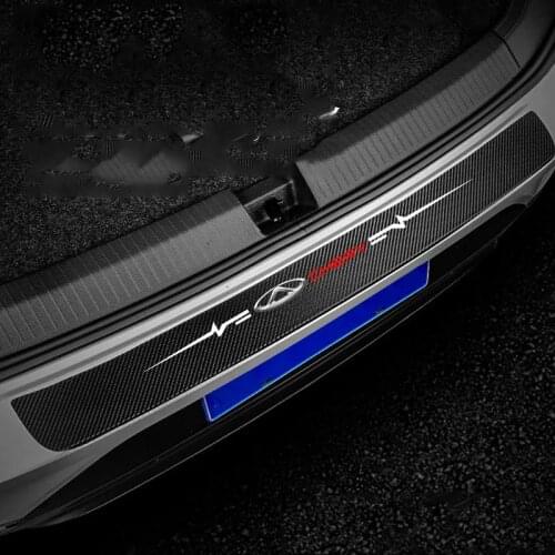 Leather Car Rear Bumper Stickers Trunk Guard Plate Molding For Chery Fulwin QQ Tiggo 3 5 4 T11 A1 A3 A5 Amulet Accessories