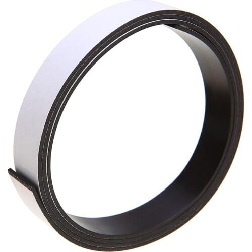 1 Roll 1Meter Soft Rubber Magnetic Strip Self Adhesive Flexible Magnet DIY Stripe Tape For Office Home School Supplies