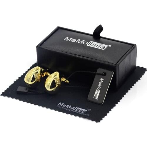 MeMolissa Display Box Novelty Golden Alien Cufflinks High-end Wedding Cufflinks Personality Mens Cufflink Free Tag & Wipe Cloth