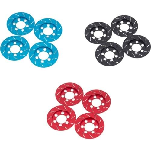 4Pcs Metal 1.9 Wheel Hub Rim Brake Disc Brake Caliper for 1/10 RC Crawler Car Axial SCX10 90046 AXI03007 Traxxas TRX4