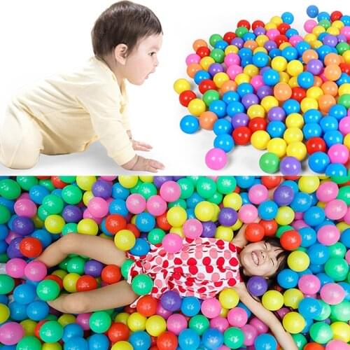 100 pcs Colorful Fun Ball Soft Plastic Ocean Ball Baby Kid Toy Swim Pit Toy New