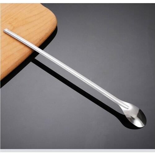 Stainless Steel Dinnerware Set Spoon Solid Color Tea Spoon Dessert Coffee Ice Cream Spoons Kitchen Accessories Tools Long Handle