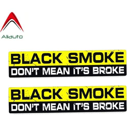 Aliauto Waring Car Sticker Funny BLACK SMOKE NOT'T MEAN ITS BROKE Waterprrof Personality PVC Body Decal,2* 15cm*3cm