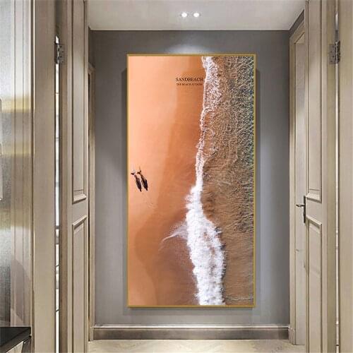 Wall Art Canvas Painting Sea Wave Decor Car Boat Mount Nordic Posters and Prints Landscape Pictures Living Room Decoration