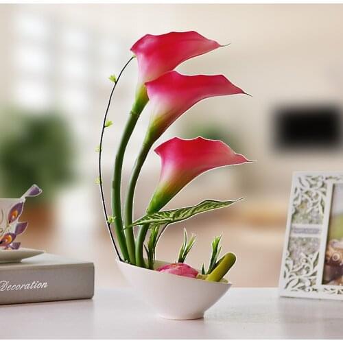 New high-end simulation silk flower High simulation flowers bonsai ceramic bonsai TC353 fresh four-color optional