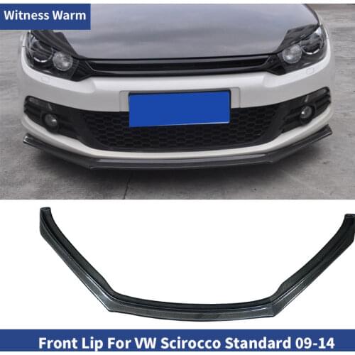 For Volkswagen Scirocco front lip Spoiler Carbon Fiber / FRP Auto Car Front Bumper Lip Splitter Standard Bumper 2009 - 2014