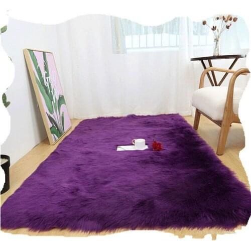 Factory Direct Faux Fur Carpet Living Room Mat Long Velvet Carpet Bedroom Bedside Blanket Bay Window Mat Window Decoration