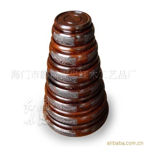 Seven sets of electrical supply base engraved vase base