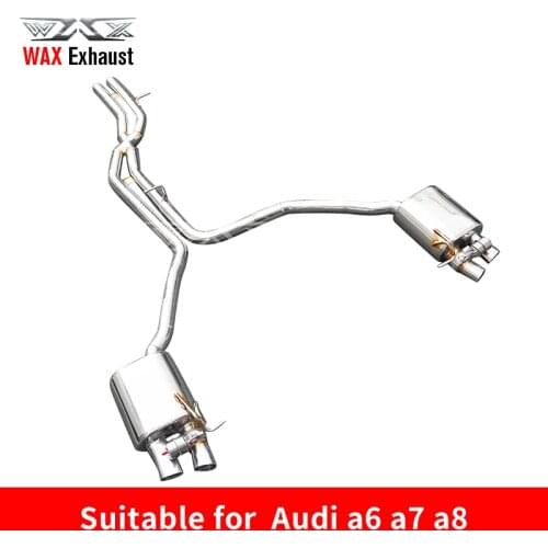 Factory hot sale catback exhaust pipe system A6 A7 A8 with valves for Audi