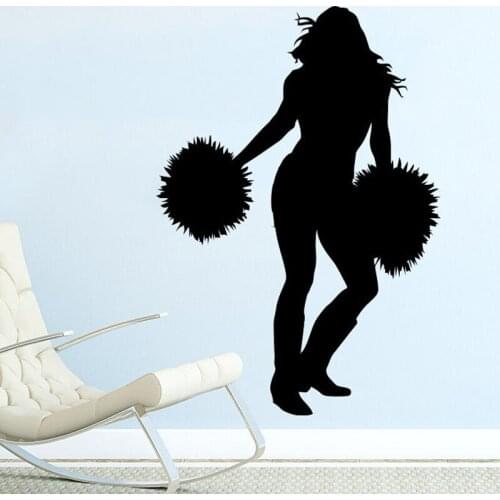 I Cheer Sports Athlete Wall Decals Vinyl Stickers For Kids Rooms Girl Bedroom Wall Art Poster Vinilos Paredes Murals Poster A274