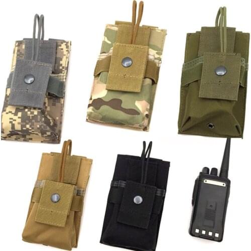 Outdoor Adjustable MOLLE Holder Tactical Radio Pouch Walkie Talkie Holster For Kenwood
