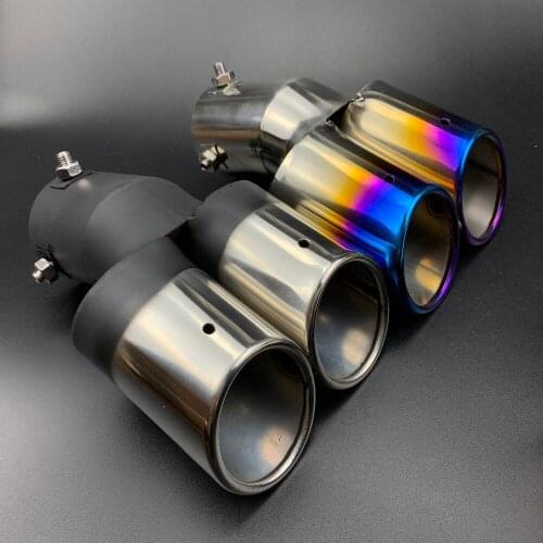 Universal Car Exhaust Pipes Twin Tail Pipes Auto Exhaust Pipe Rear Pipe Exhaust System Car Products Auto Accessories