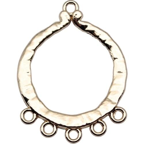 WYSIWYG 4pcs High Quality KC Gold Color 25x33mm Earring Connector Charms Findings DIY Accessories For Earring Making