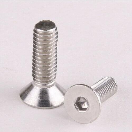 25PCS-M3 * 4/5/6/7/8/9/10/12/14/16...60 DIN7991 A2-70 Flat Head Socket Cap Screw Hex Screws Bolts 304 Stainless Steel