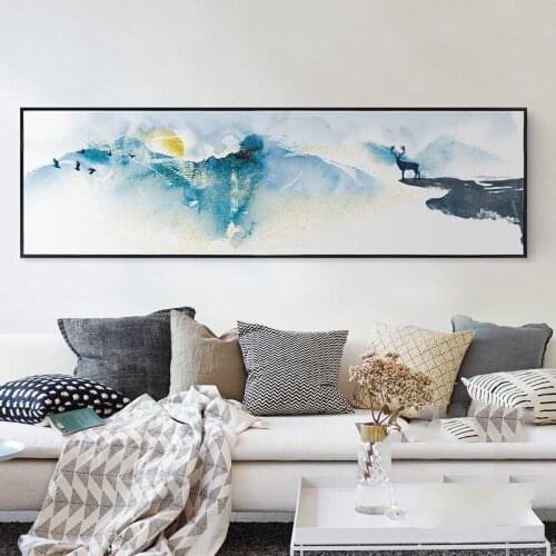 Nordic Elk 5D Diamond Painting Full Drill Living Room Wall Background Simple Modern Landscape Elk Home Decorat Hanging Painting