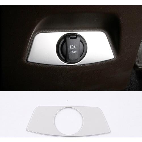 Car Rear Row Charging Port Bright Frame USB Interface Decorative Stickers for KIA Sportage R SL 2018 Accessories CarStyling