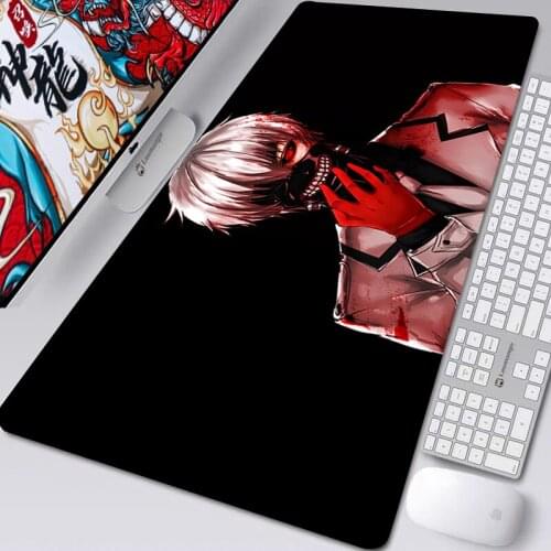 Large Tokyo Ghoul Mouse Pad Gamer Desk Mat PC Gamer Cabinet Mausepad Rug Gamers Accessories Varmilo Gaming Laptop Mice Keyboards