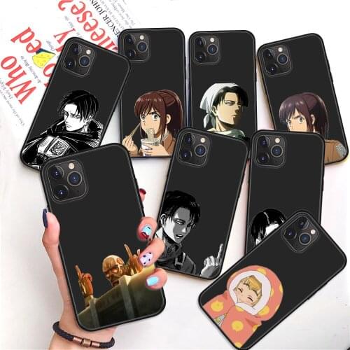 Attack on Titan Phone Case for Iphone 12 Mini 11 Pro XS MAX 8 7 6 6S Plus X SE XR Shingeki No Kyojin Soft TPU Fundas Coque Case