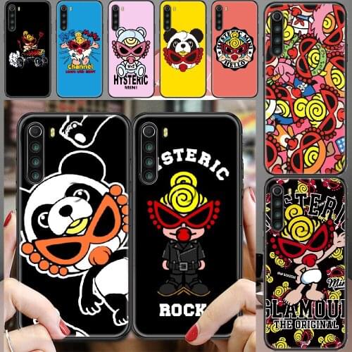 Hysteric mini fashion clothing brand Phone case For Xiaomi Redmi Note 7 7A 8 8T 9 9A 9S K30 Pro Ultra black trend cell cover tpu