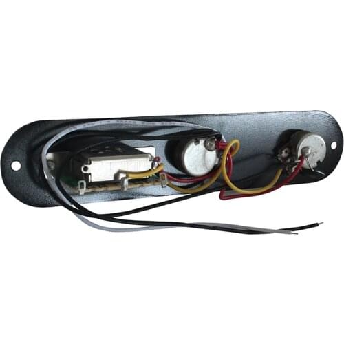 Guitar Control Plate 3 Way Switch Prewired For Fender Black