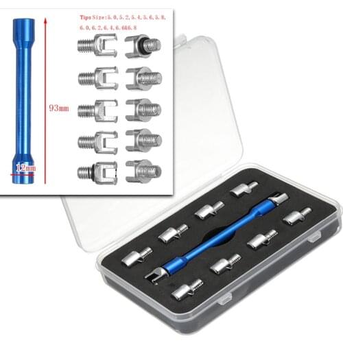 1 Set Motorcycle Spoke Wrench Tools Repair Tools And 10 Hardened Racks Suitable For Most Motorcycles 5.0~6.8