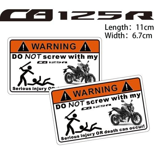 KODASKIN 2 Pieces Do Not Screw Warning Sticker Decal for HONDA CB125R